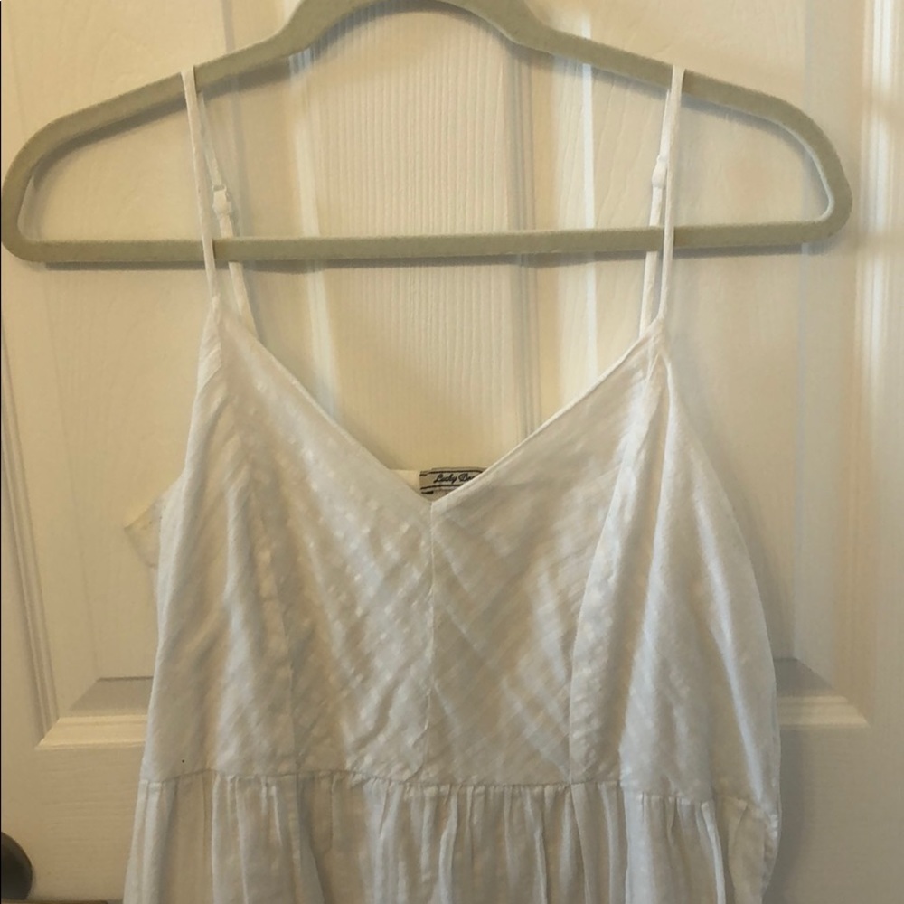 White Dress with Lace Detail at Bottom